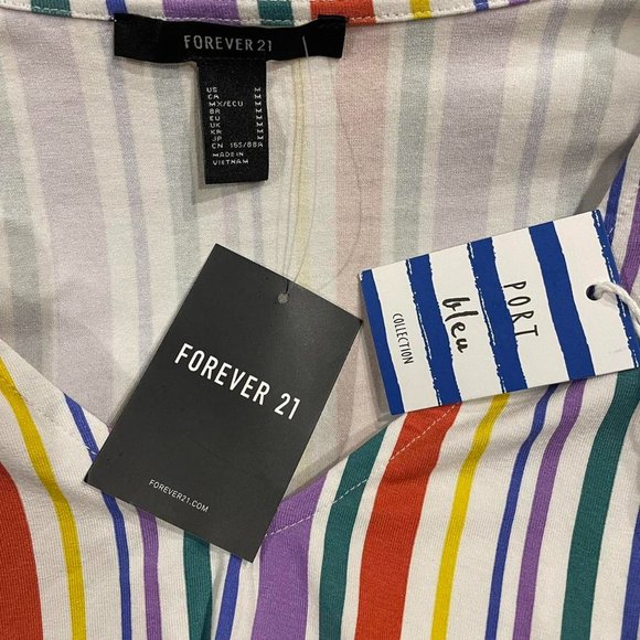 Multicolor Long Sleeved Low Cut Bodysuit - Picture 2 of 2